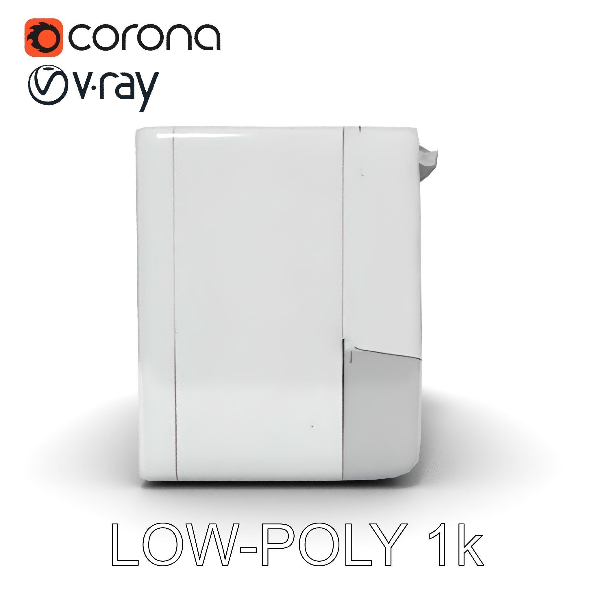 Window Air Conditioner D Model Pack Low-poly 3D model_14