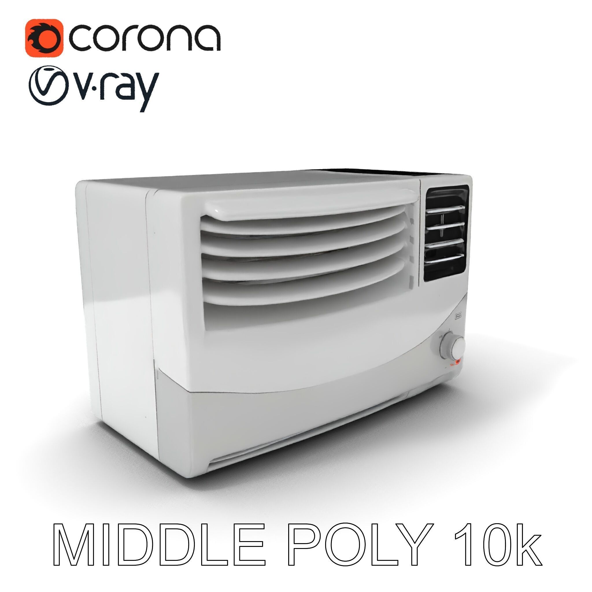 Window Air Conditioner D Model Pack Low-poly 3D model_21