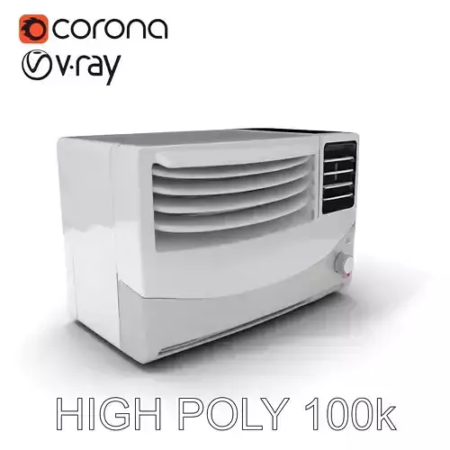 Window Air Conditioner D Model Pack Low-poly 3D model