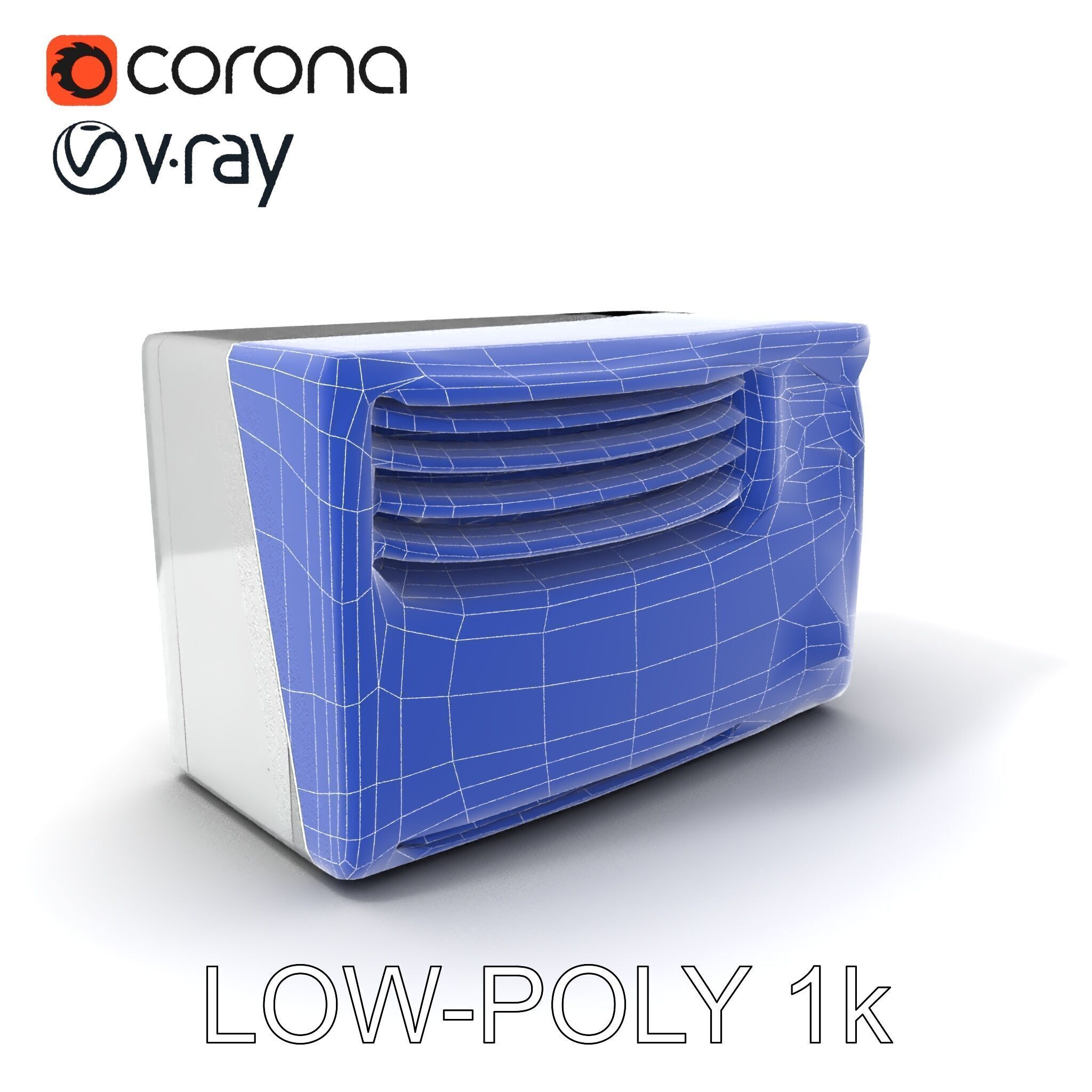 Window Air Conditioner D Model Pack Low-poly 3D model_7