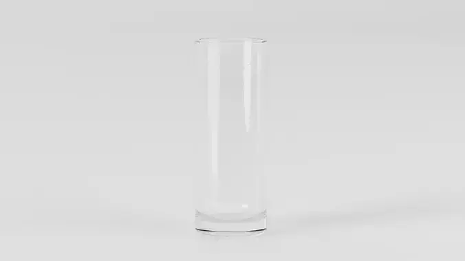 3D Model Tall Glass 