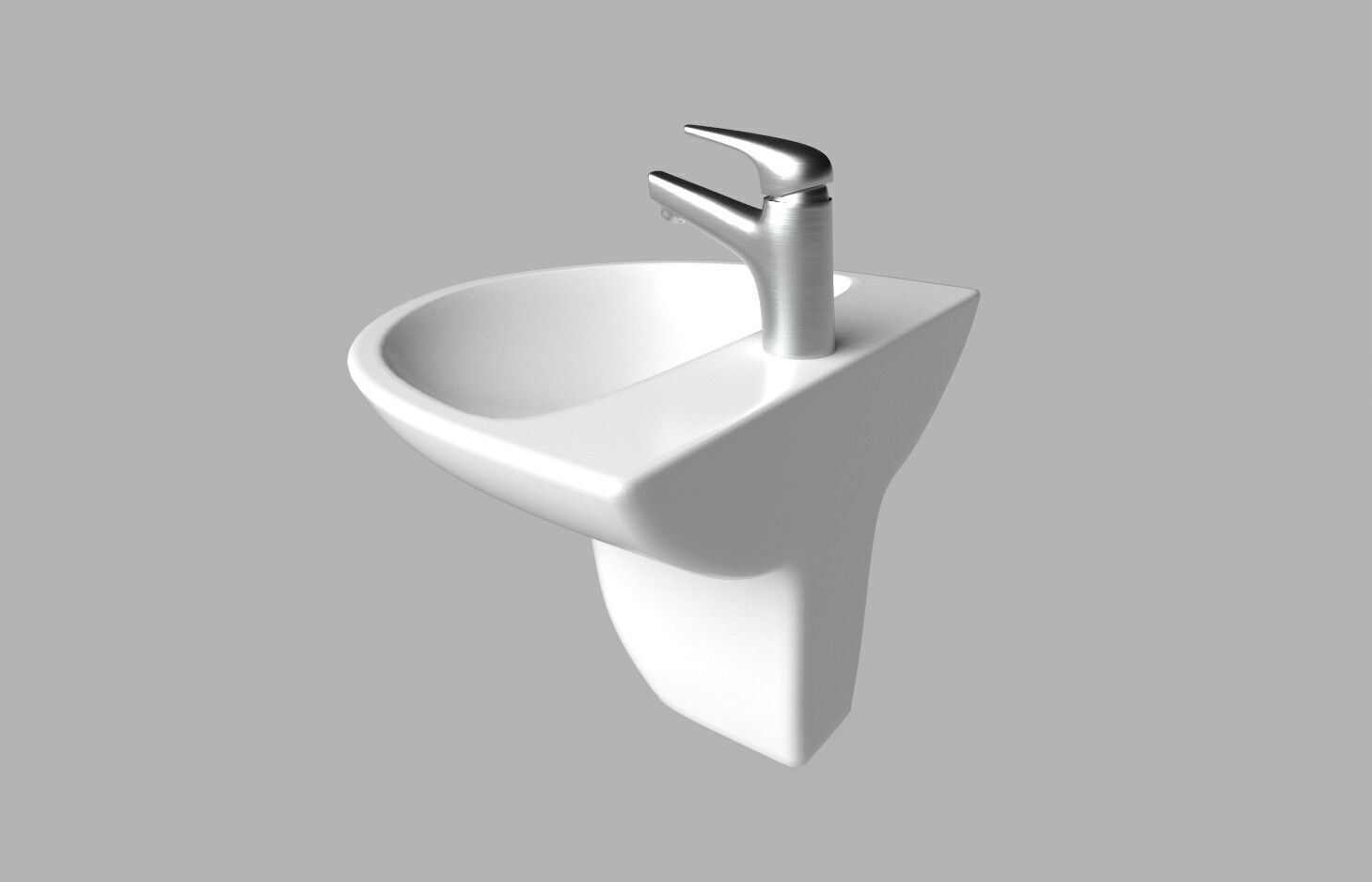 Bathroom Sink M01 Low-poly 3D model_5
