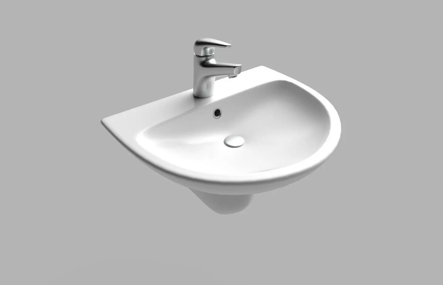 Bathroom Sink M01 Low-poly 3D model_0