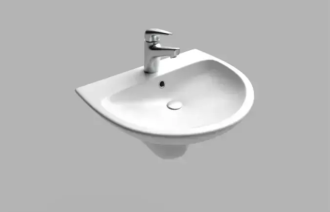 Bathroom Sink M01 Low-poly 3D model