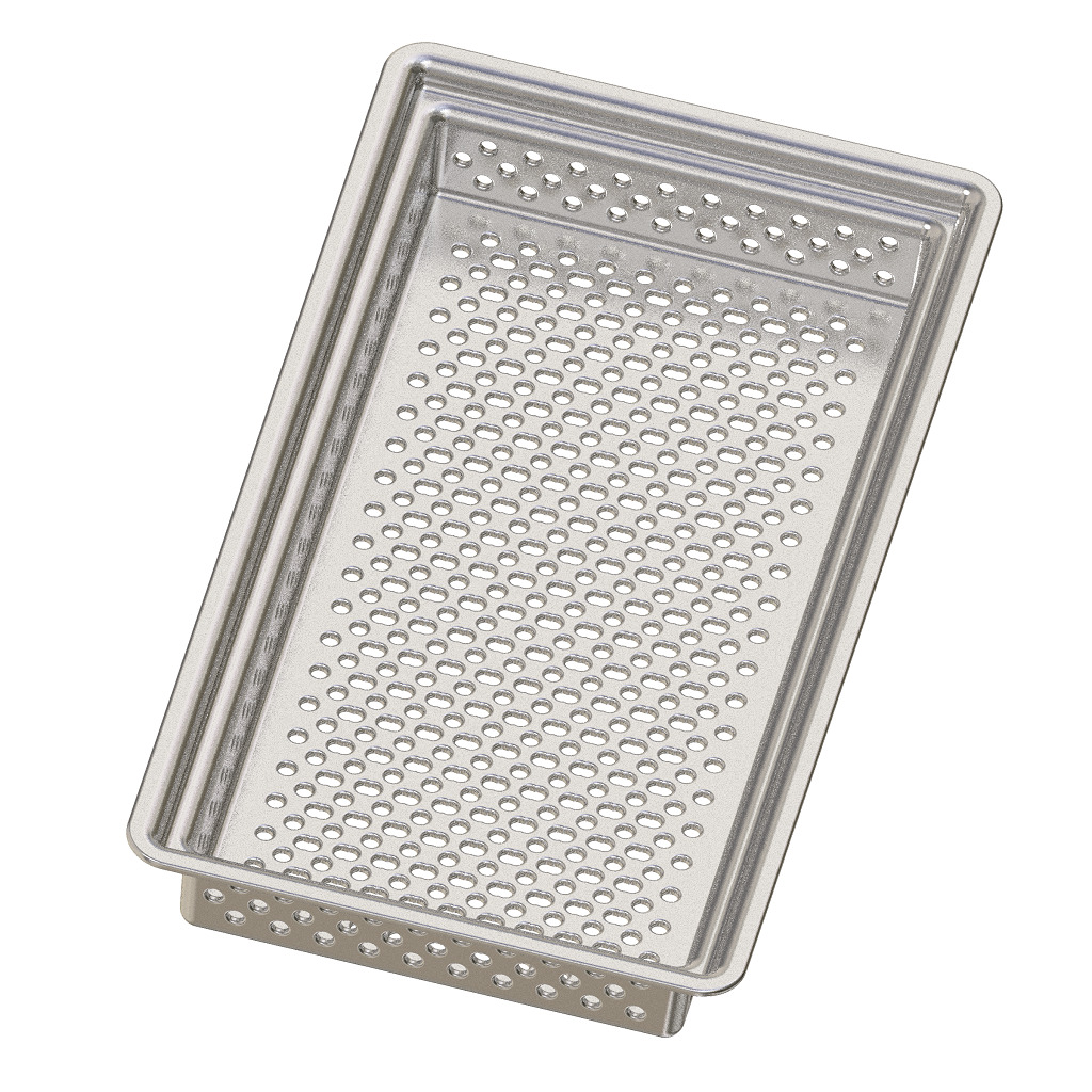 Exquisite Perforated Food Pan 3D print model_3