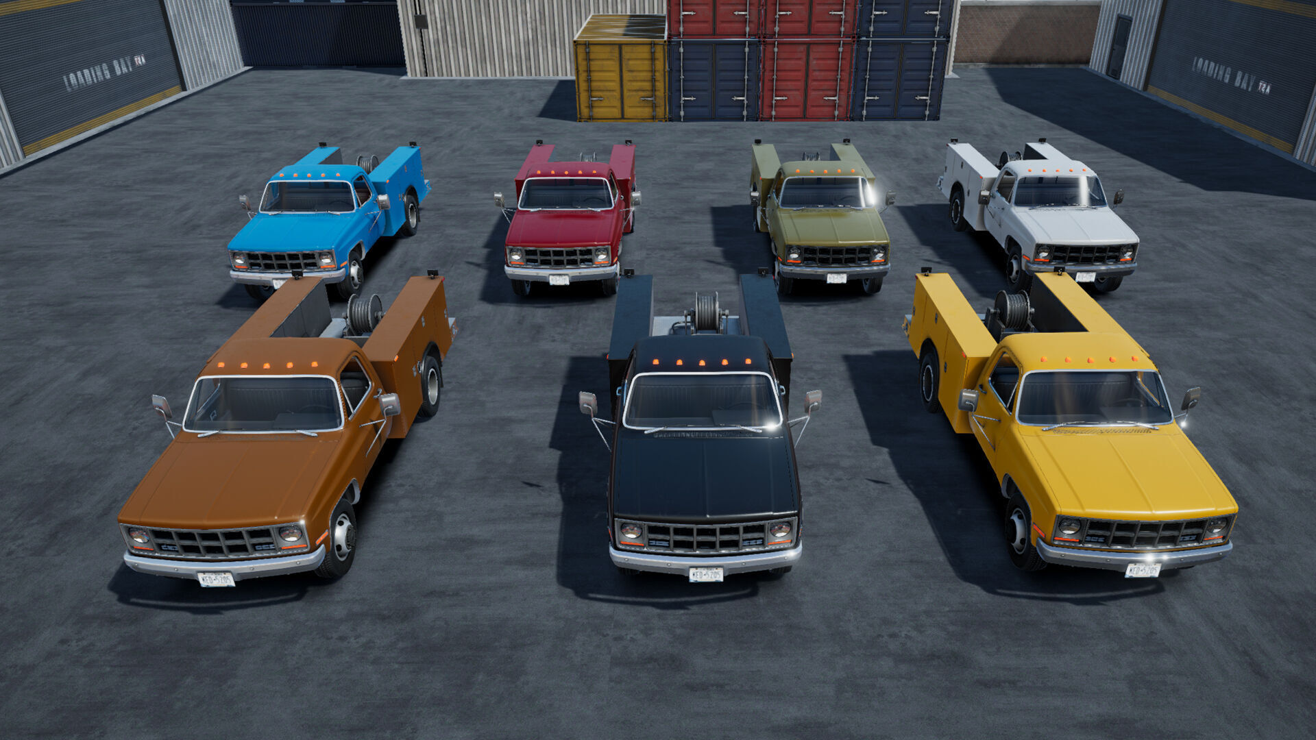 80s Service Truck unity asset Low-poly 3D model_13