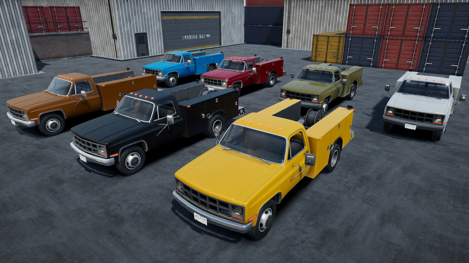 80s Service Truck unity asset Low-poly 3D model_14