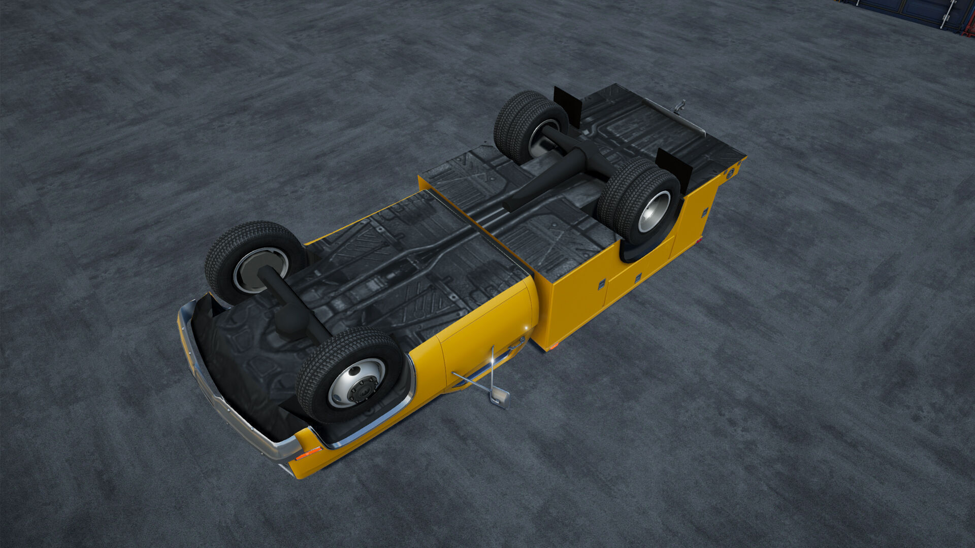 80s Service Truck unity asset Low-poly 3D model_10