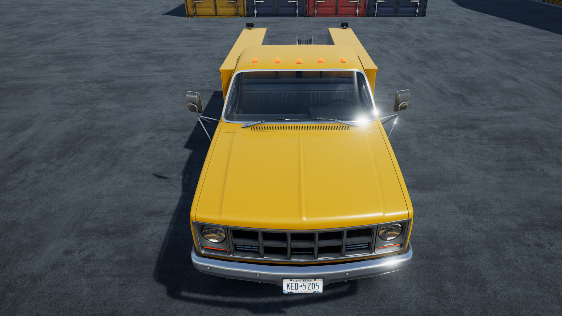 80s Service Truck unity asset Low-poly 3D model_6