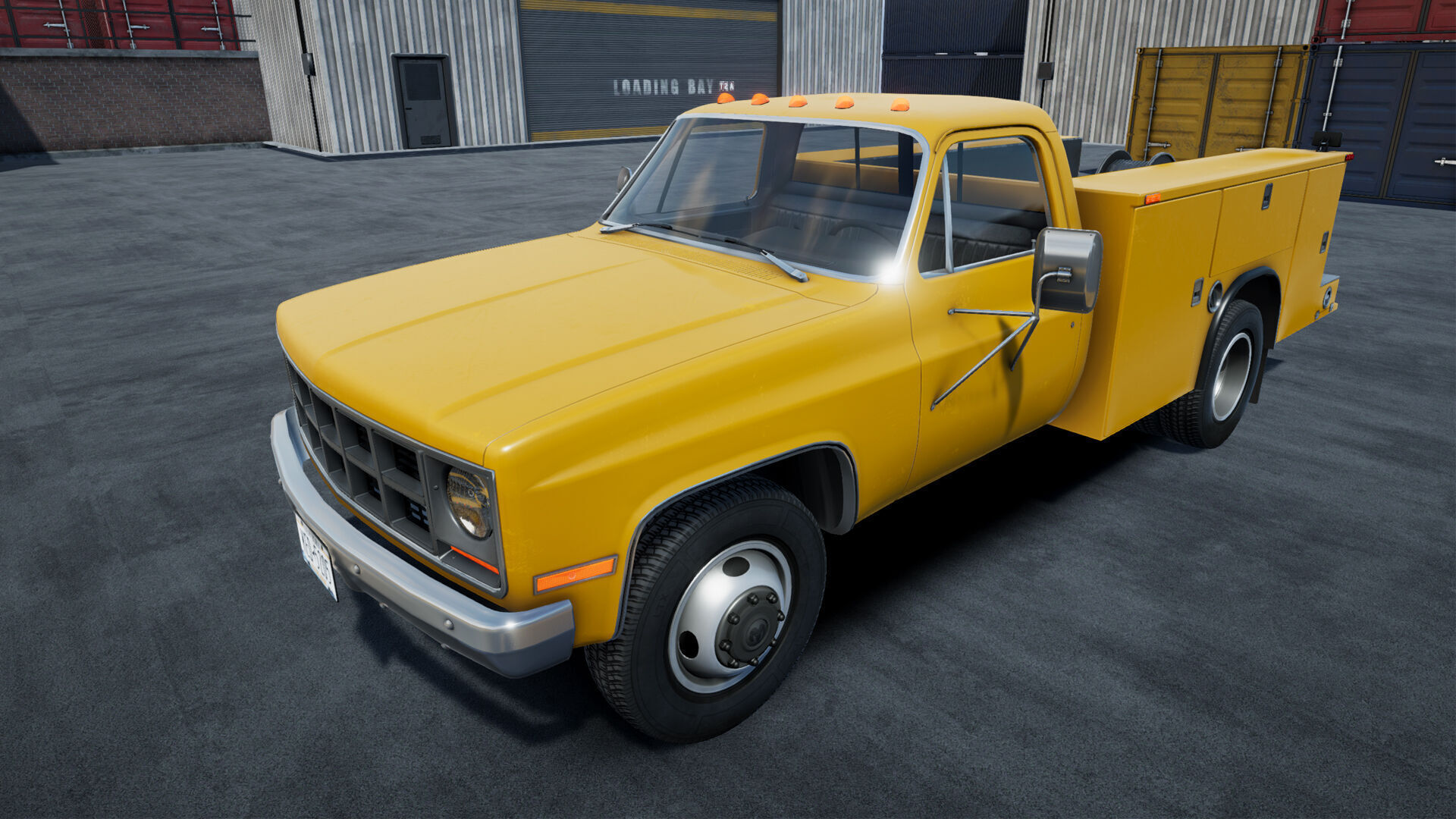 80s Service Truck unity asset Low-poly 3D model_2
