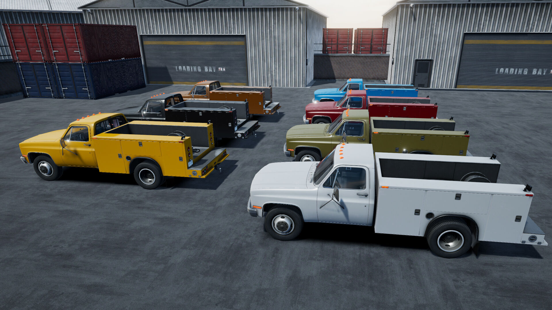 80s Service Truck unity asset Low-poly 3D model_11