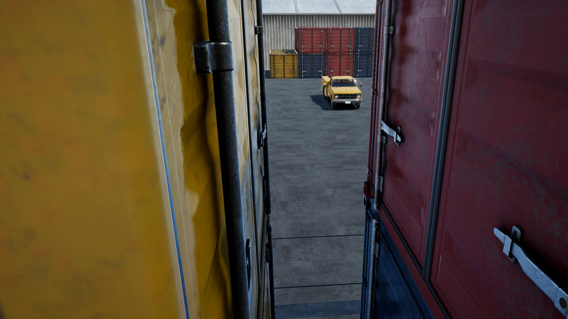 80s Service Truck unity asset Low-poly 3D model_8