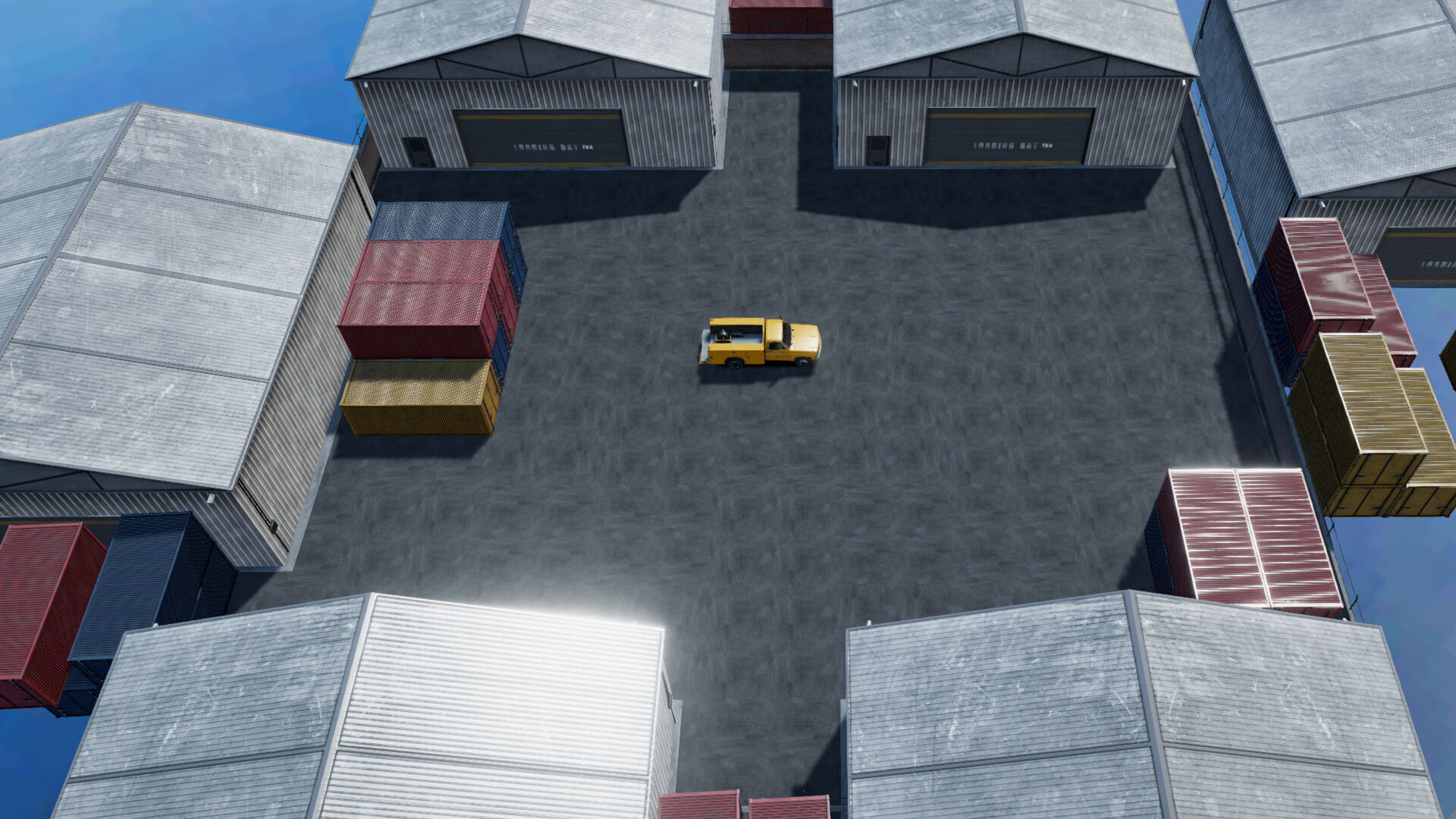 80s Service Truck unity asset Low-poly 3D model_19