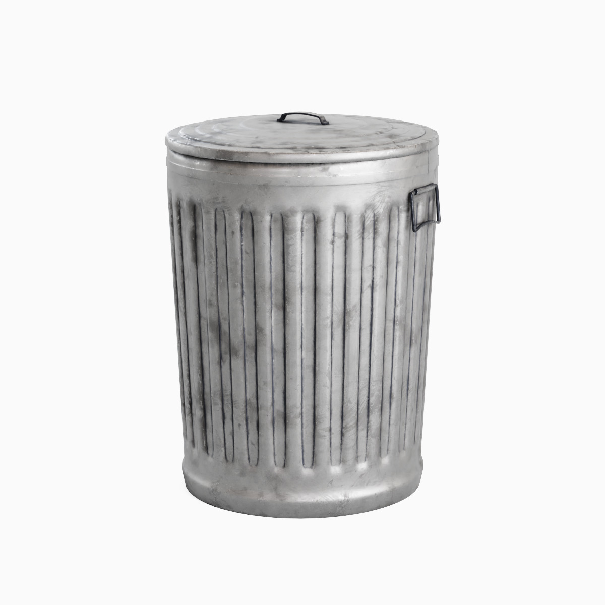 Trash Can 01  Low-poly 3D model_3