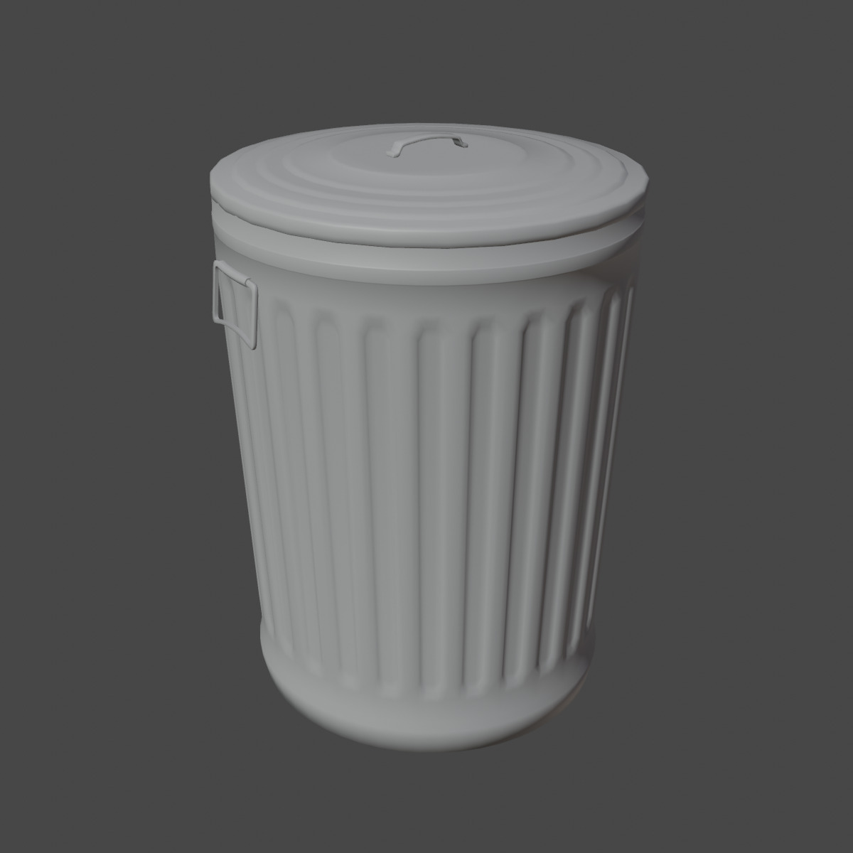 Trash Can 01  Low-poly 3D model_8