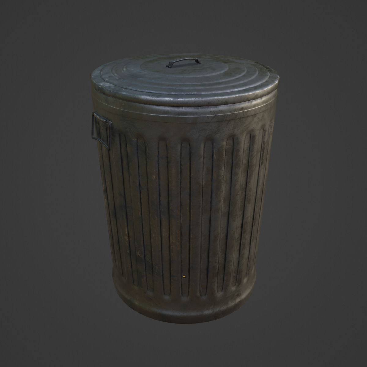 Trash Can 01  Low-poly 3D model_6