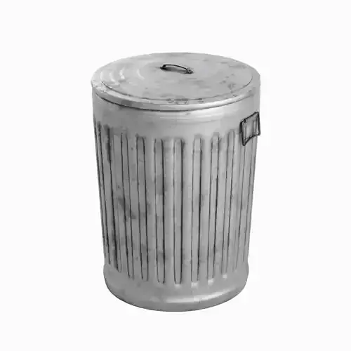 Trash Can 01  Low-poly 3D model