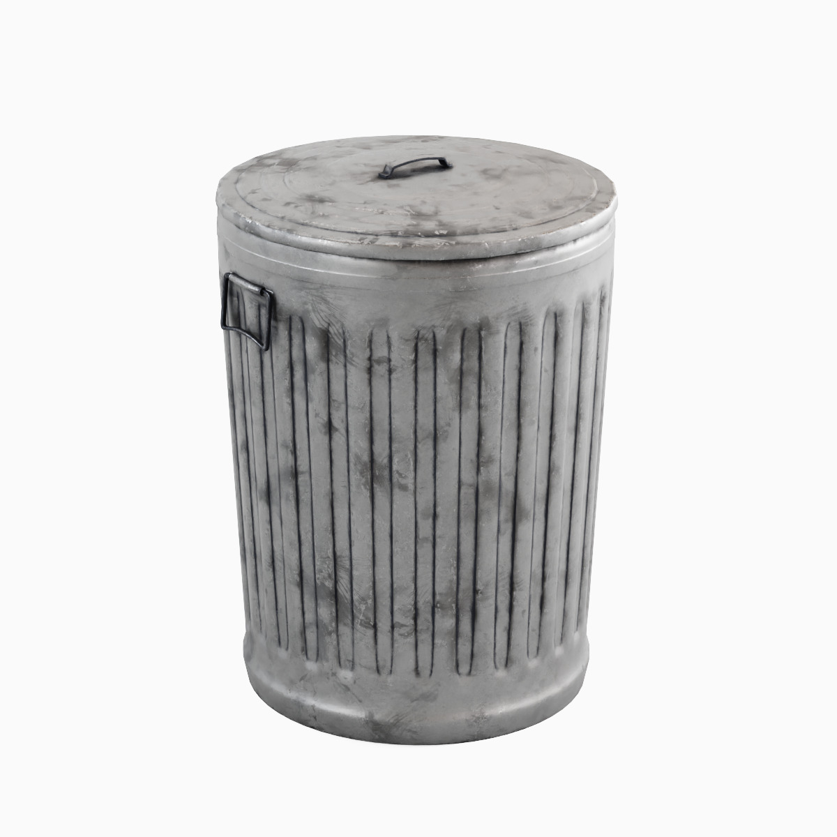 Trash Can 01  Low-poly 3D model_5