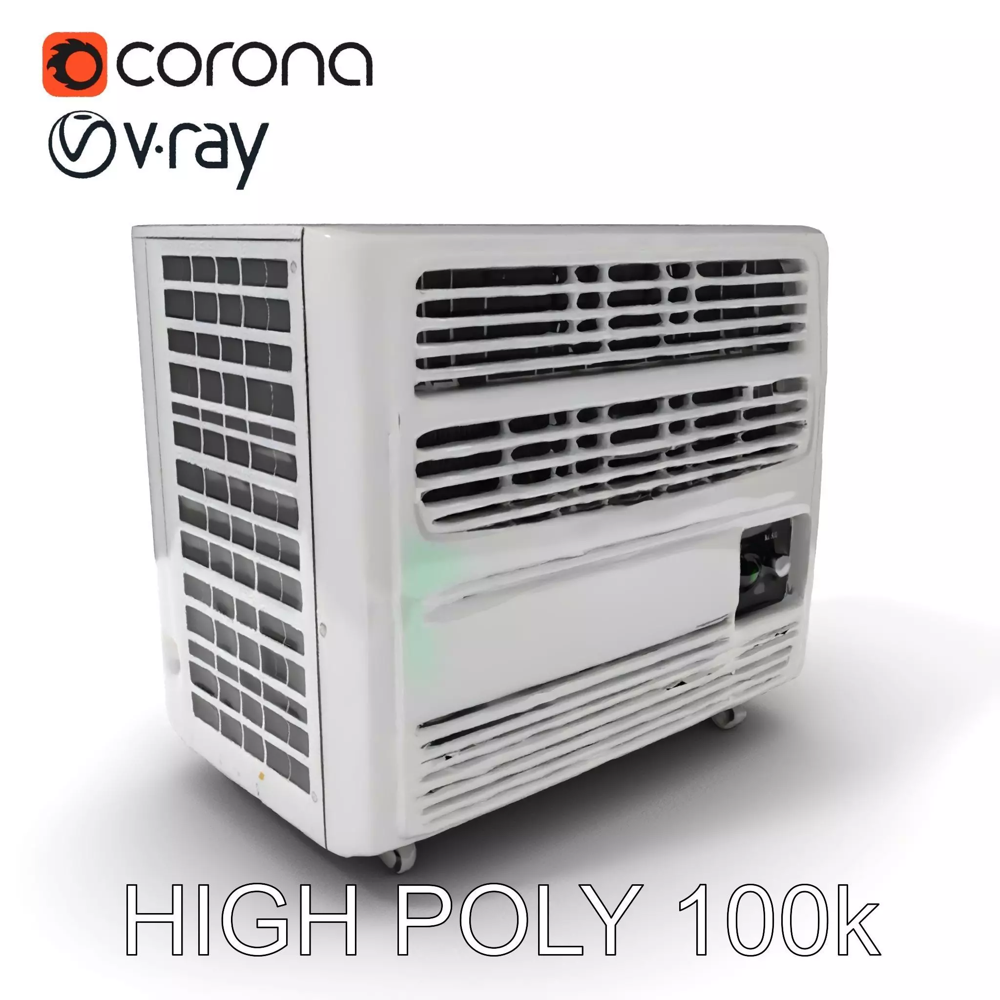 Portable Air Conditioner D Model Pack Low-poly 3D model_0