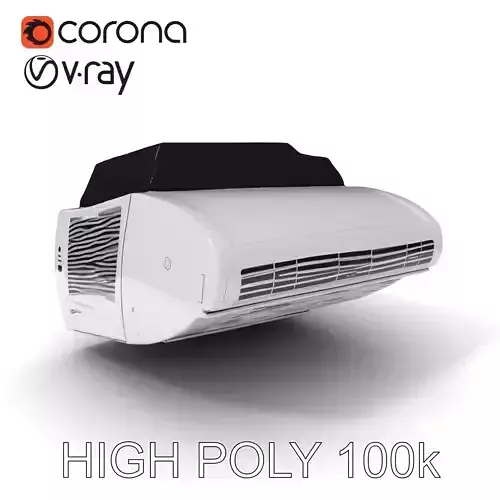 Ceiling Air Conditioner Unit D Model Pack Low-poly 3D model