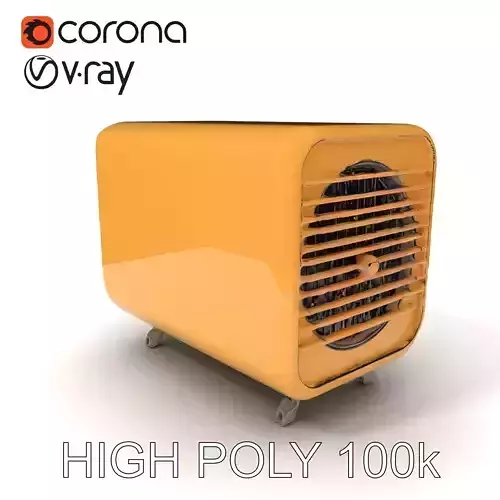 Retro Portable Heater Model Pack with Modern Display