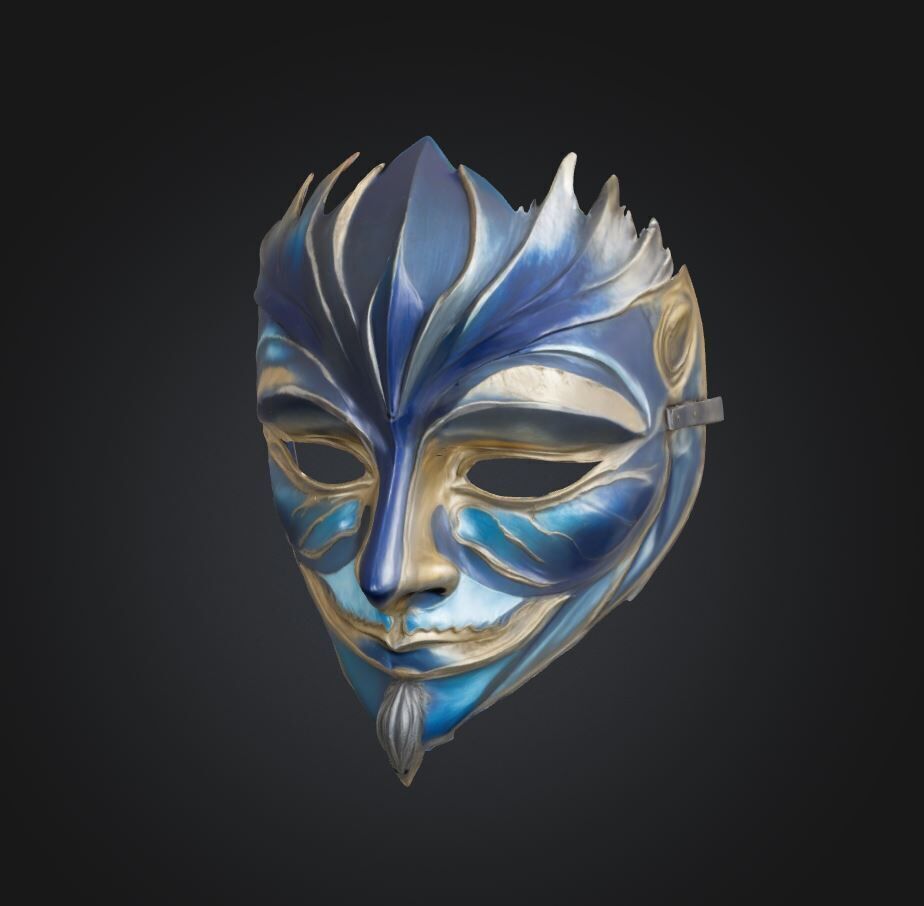 Ethernal Prom Masquerade Mask - Prom Unisex Embroidered Mask 3D print model_6