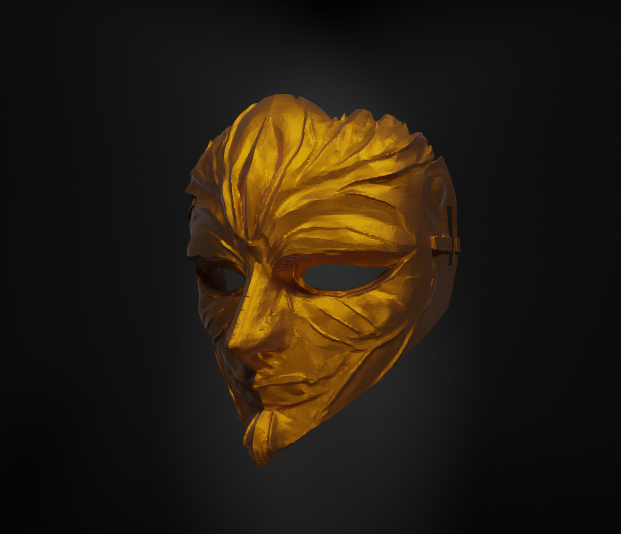 Ethernal Prom Masquerade Mask - Prom Unisex Embroidered Mask 3D print model_4