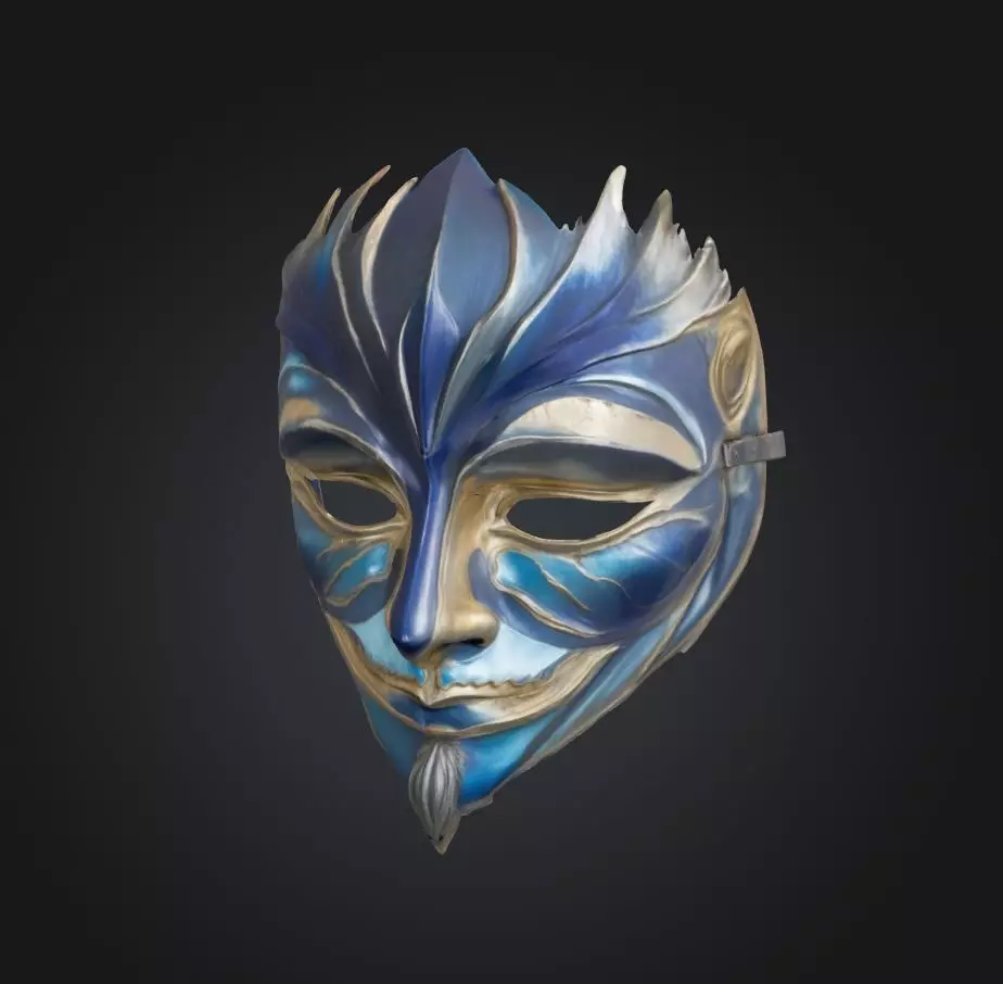 Ethernal Prom Masquerade Mask - Prom Unisex Embroidered Mask 3D print model_0