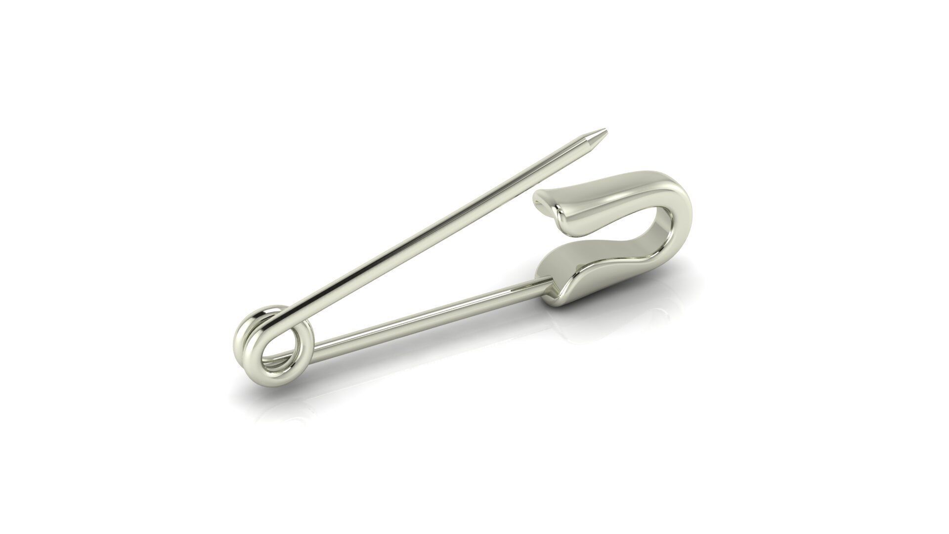 Safety pin 3D print model_3