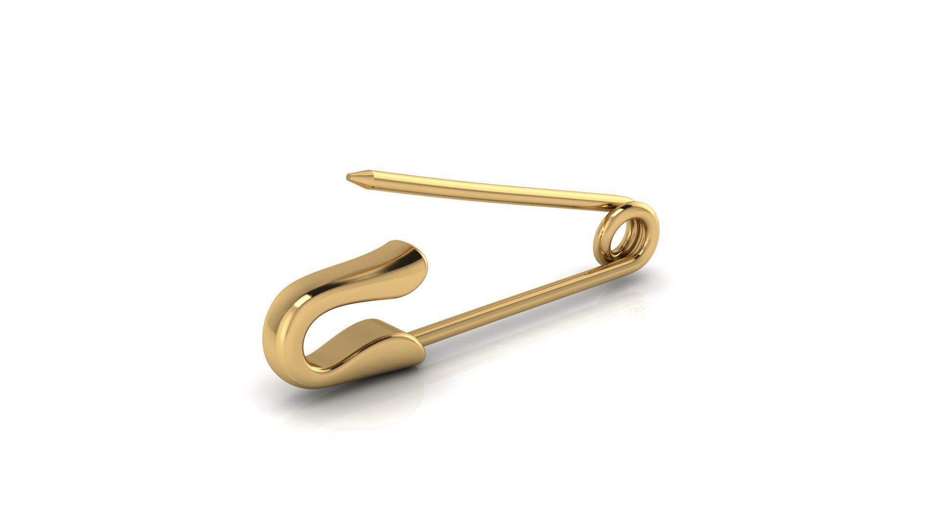 Safety pin 3D print model_1