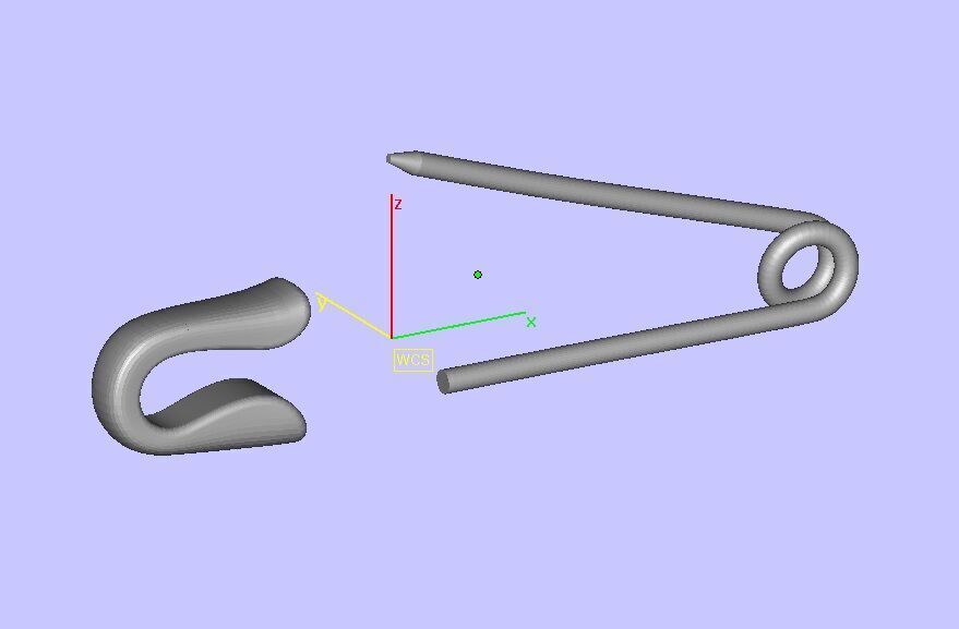 Safety pin 3D print model_5
