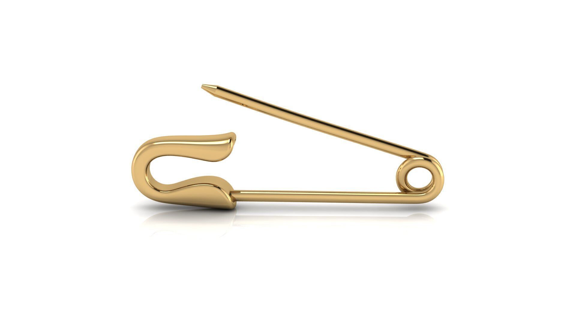 Safety pin 3D print model_2