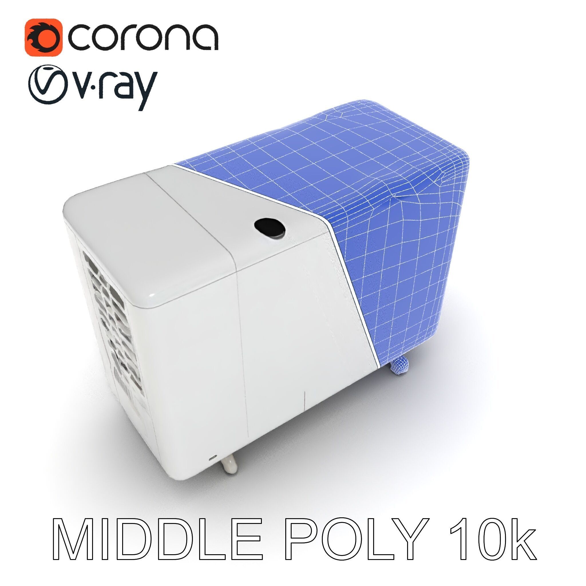 Modern Air Conditioning Unit Model Pack Low-poly 3D model_11