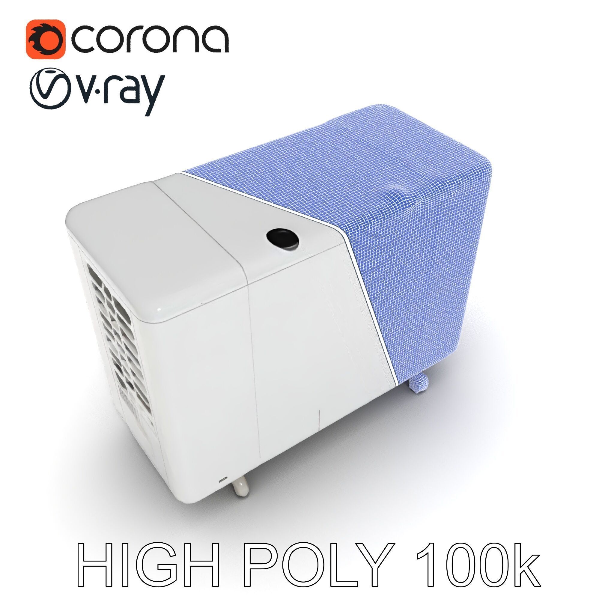 Modern Air Conditioning Unit Model Pack Low-poly 3D model_15