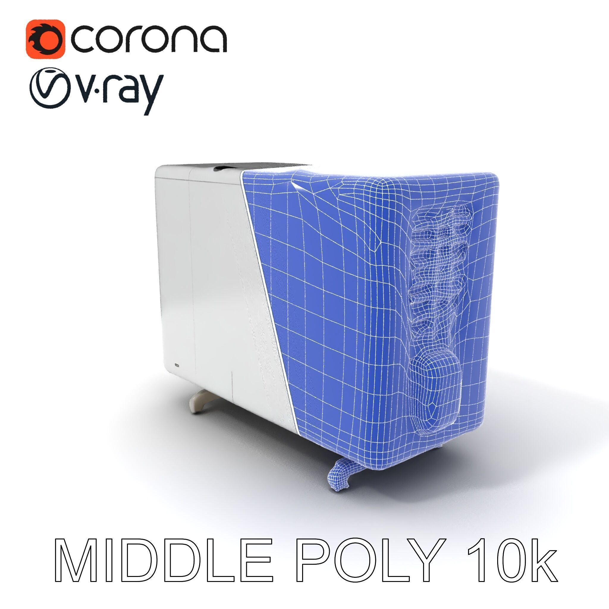 Modern Air Conditioning Unit Model Pack Low-poly 3D model_6