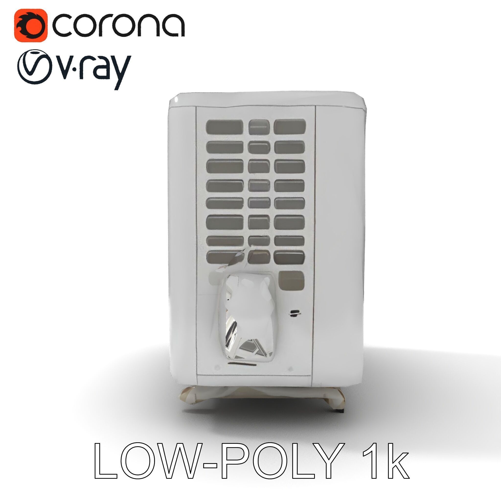 Modern Air Conditioning Unit Model Pack Low-poly 3D model_7