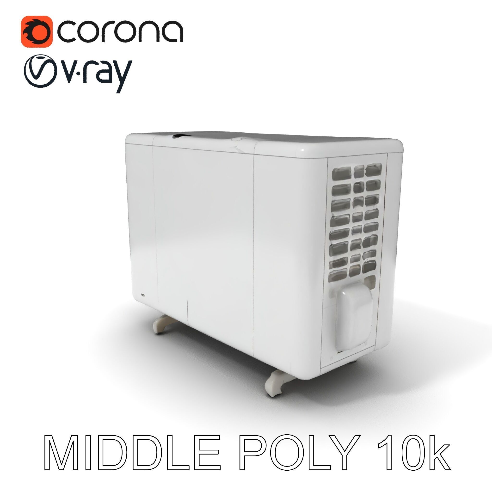 Modern Air Conditioning Unit Model Pack Low-poly 3D model_19