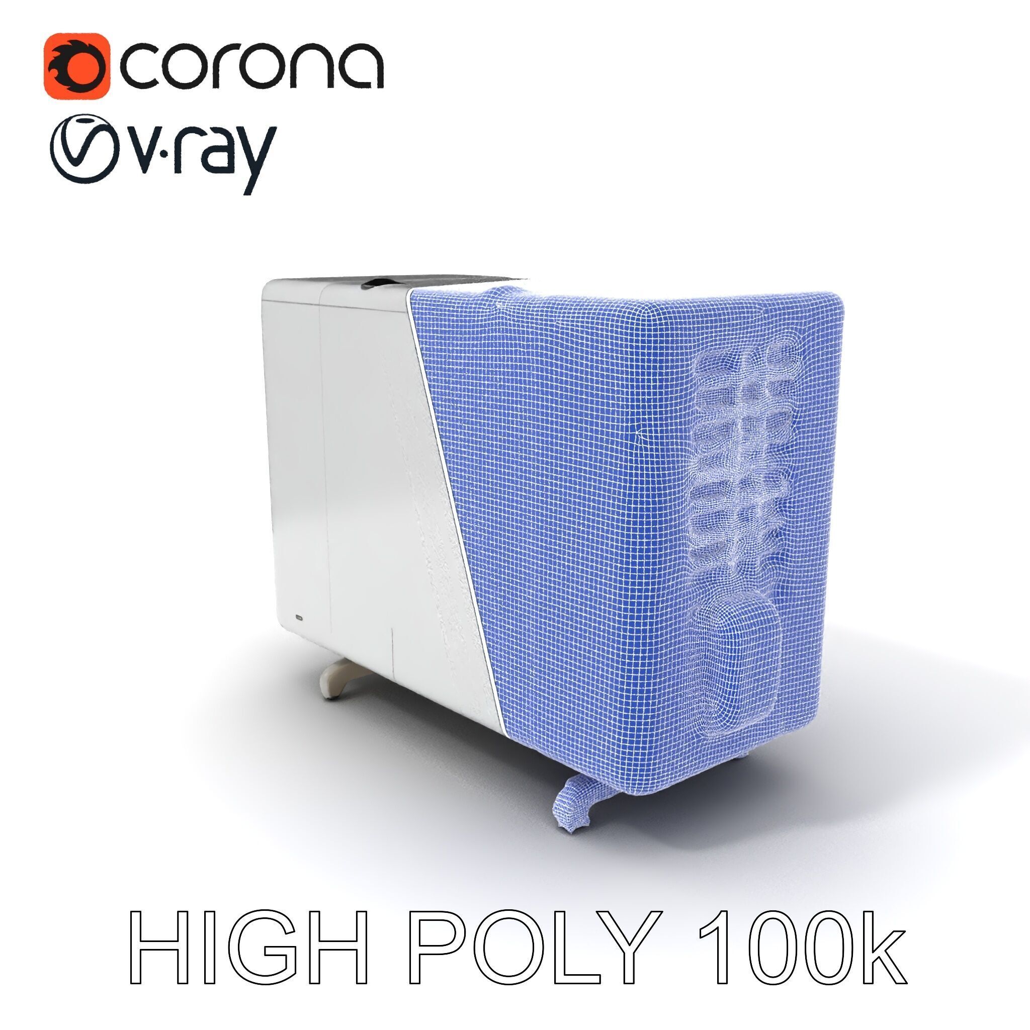 Modern Air Conditioning Unit Model Pack Low-poly 3D model_3