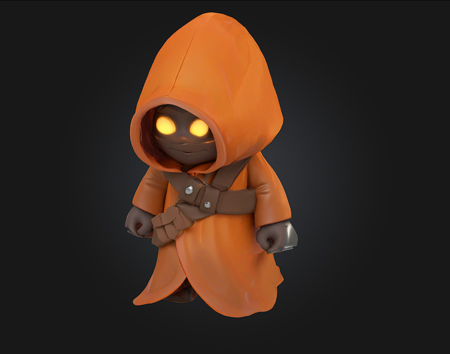 Hooded Wanderer Mysterious Traveler Character Model 3D print model_2