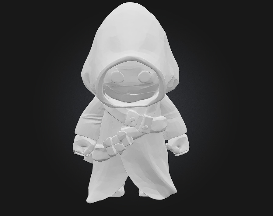 Hooded Wanderer Mysterious Traveler Character Model 3D print model_5