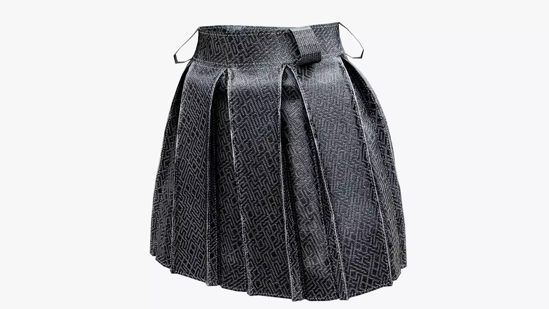 Gothic Pleated Skirt Free low-poly 3D model