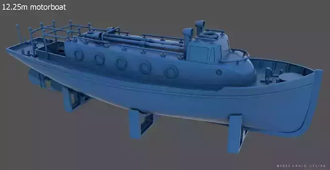 12m italian ww2 motorboat - Personal license - 1-100 scale 3D print model