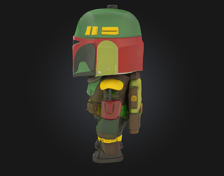 Chibi Space Bounty Hunter 3D print model_2