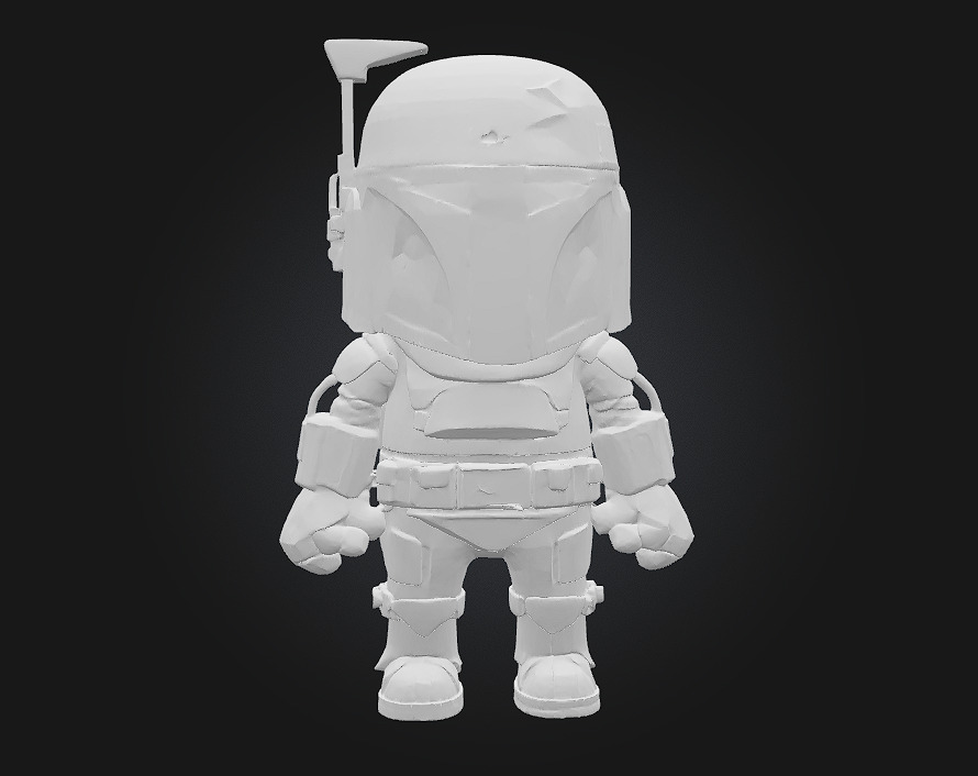 Chibi Space Bounty Hunter 3D print model_5