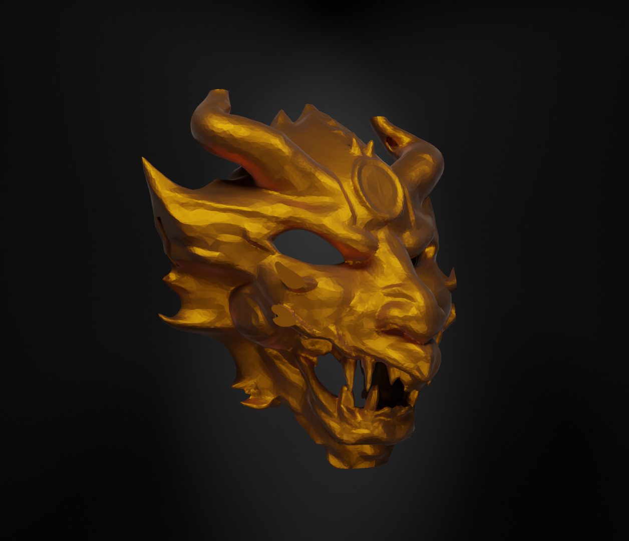 Dragon Pattern Face Mask - Mitoloji Dragon Embroidered Mask 3D print model_7