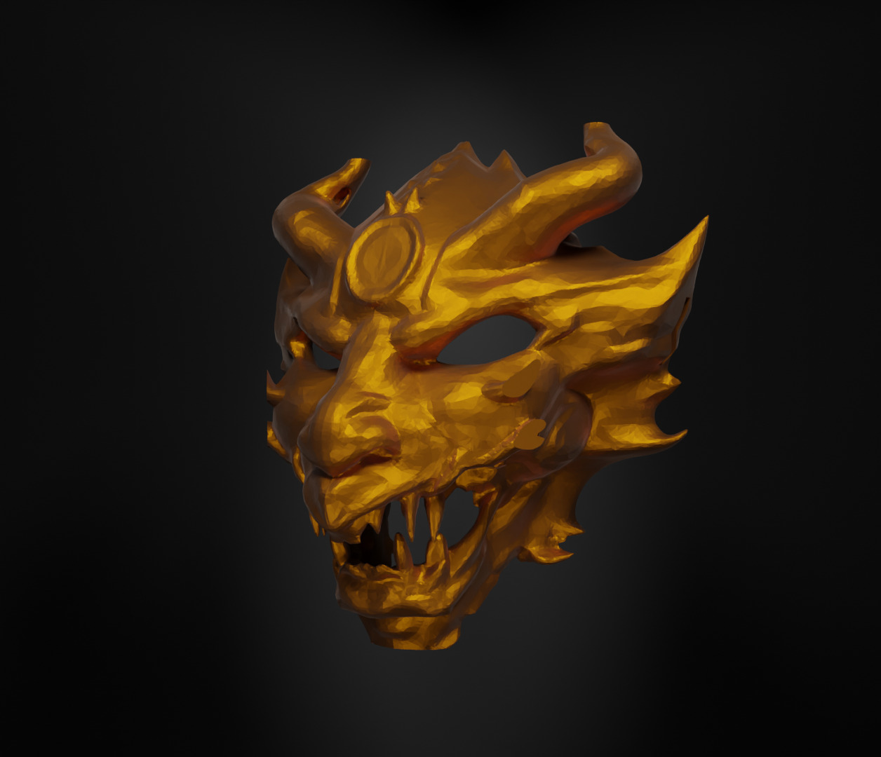 Dragon Pattern Face Mask - Mitoloji Dragon Embroidered Mask 3D print model_20