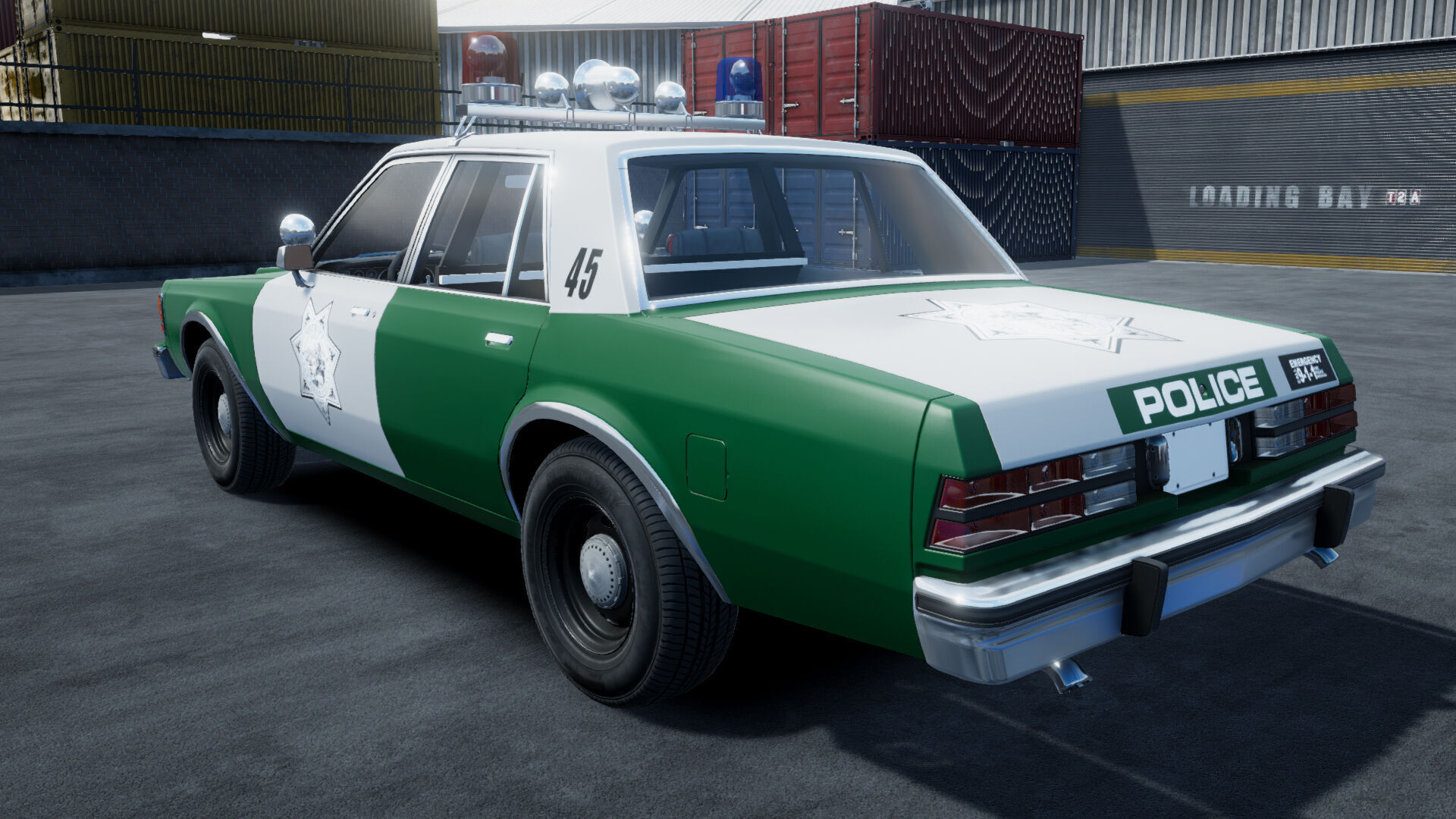 Unity Police Car 3D model 80s Police car unity asset VR / AR / low-poly | CGTrader