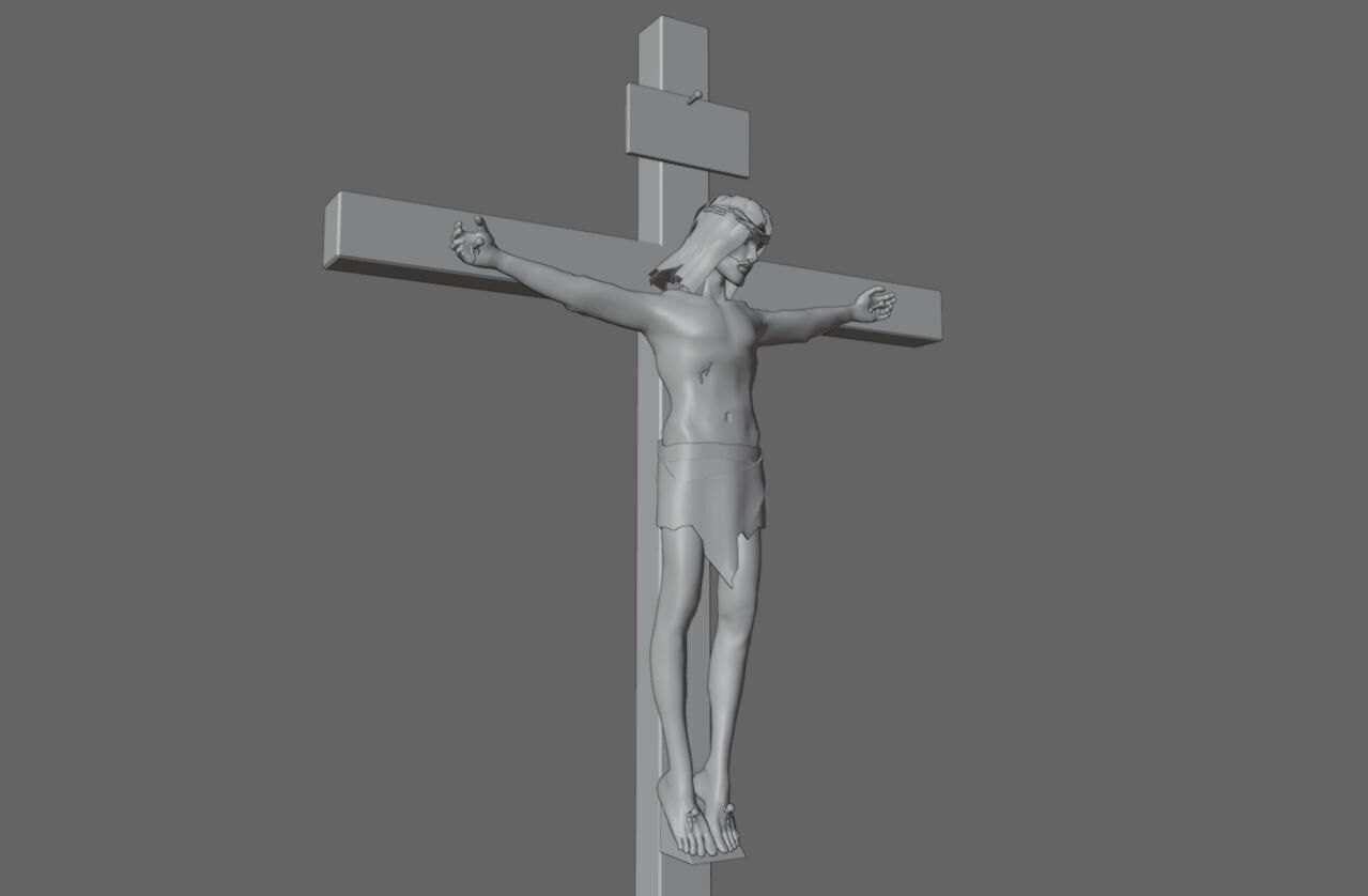 Jesus On The Cross - Cristo Low-poly 3D model_19