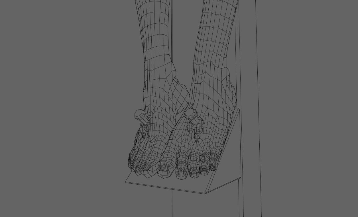 Jesus On The Cross - Cristo Low-poly 3D model_24