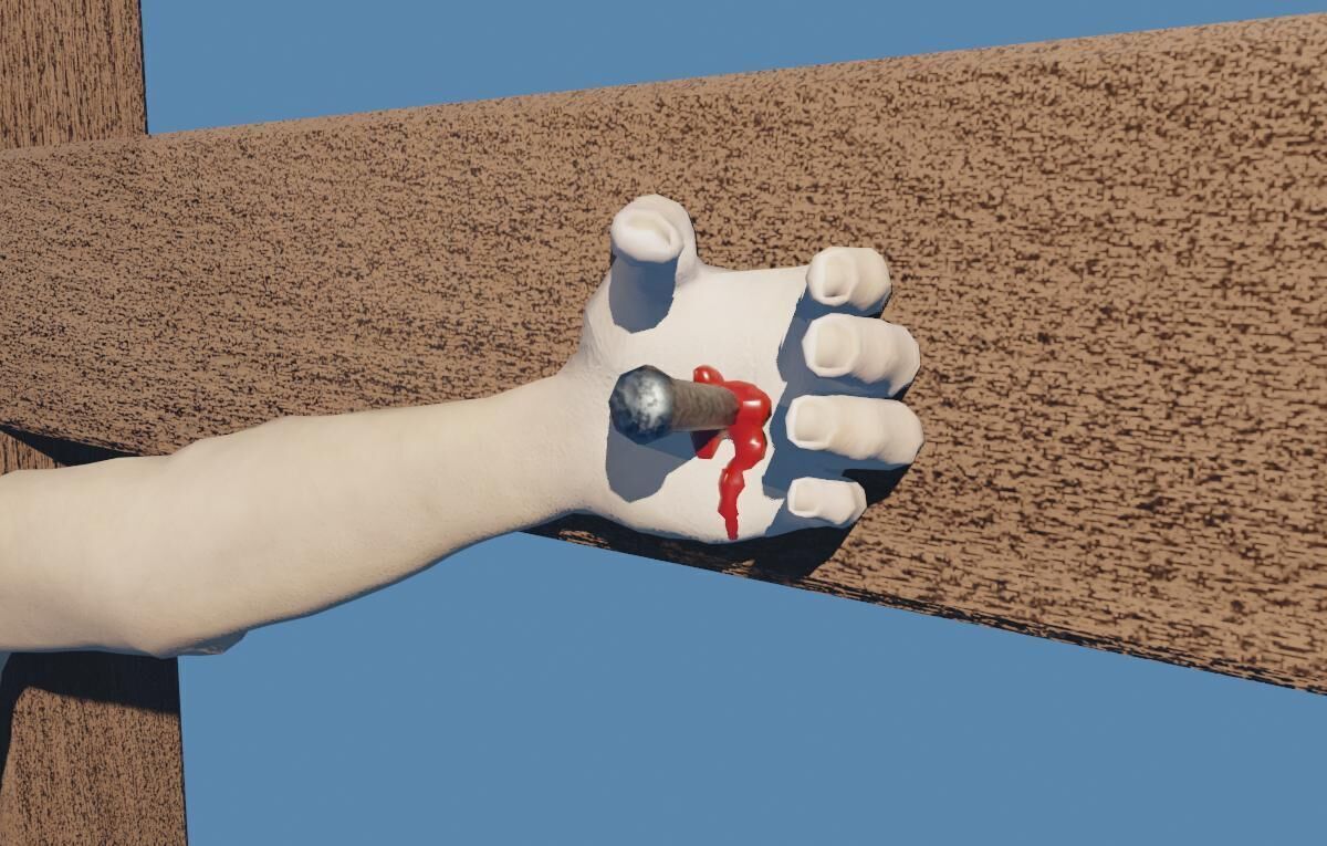 Jesus On The Cross - Cristo Low-poly 3D model_8